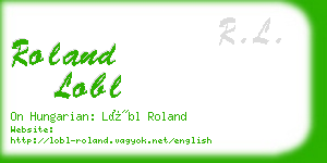 roland lobl business card